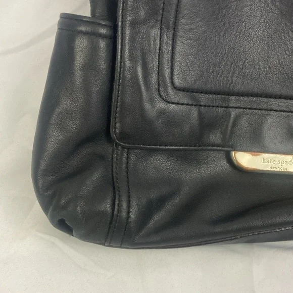 Kate Spade New York Black Leather Purse Hand Bag - Picture 3 of 14